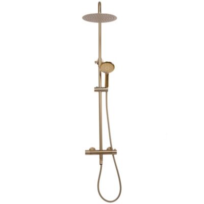 Kit de douche avec thermostat REA Lungo Gold Brush