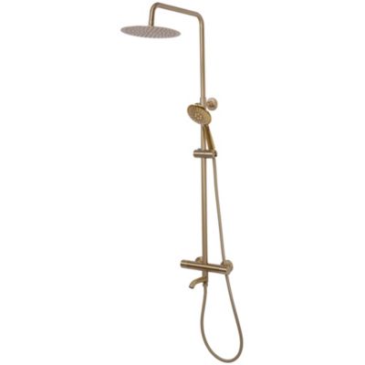 Kit de douche avec thermostat REA Lungo Gold Brush