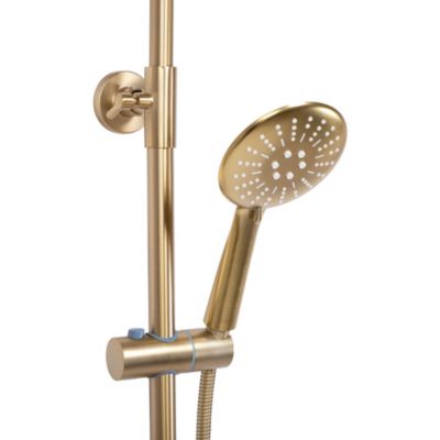 Kit de douche avec thermostat REA Lungo Gold Brush
