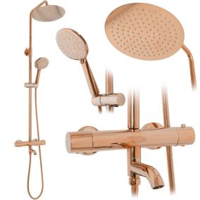 Kit de douche avec thermostat REA Lungo Rose Gold