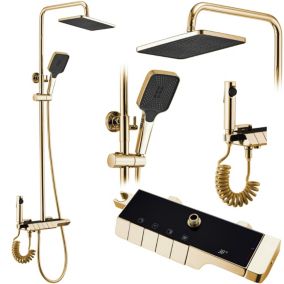 Kit de douche avec thermostat REA Rob Gold