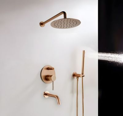 Kit de douche-baignoire encastrée REA Lungo Rose Gold + box