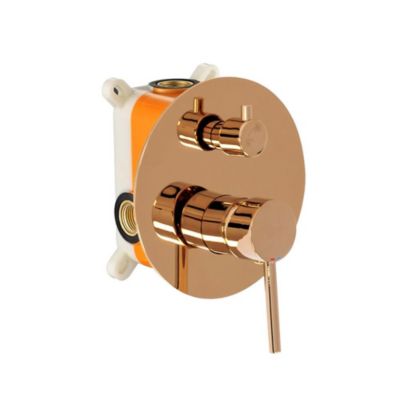 Kit de douche-baignoire encastrée REA Lungo Rose Gold + box