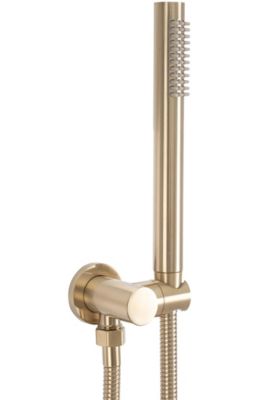 Kit De Douche Encastré Rea Lungo Brush Gold 17X16X36,5Cm + Box