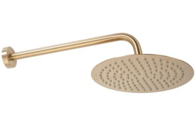 Kit De Douche Encastré Rea Lungo Brush Gold 17X16X36,5Cm + Box