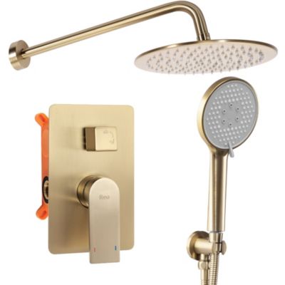 Kit De Douche Encastré Rea Verso Brush Gold + Box