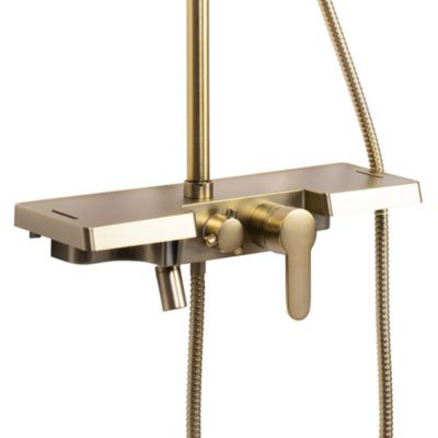 Kit De Douche Rea Bravo Brush Gold 45X40X105Cm