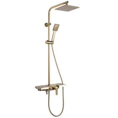 Kit De Douche Rea Bravo Brush Gold 45X40X105Cm