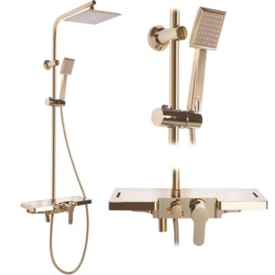 Kit De Douche Rea Bravo Gold 45X40X105Cm