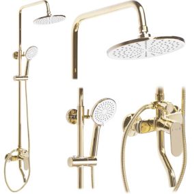 Kit de douche REA Colonne de douche Salton Gold or