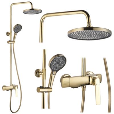 Kit De Douche Rea Rebel Gold 17X25X135,5Cm