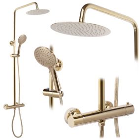 Kit de douche REA Vincent Gold + thermostat