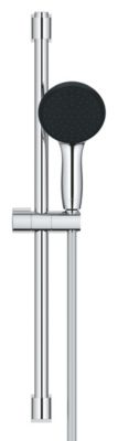 Kit de douche sans robinetterie avec douchette 1 jet + flexible + barre chrome, Grohe Vitalio Start 110