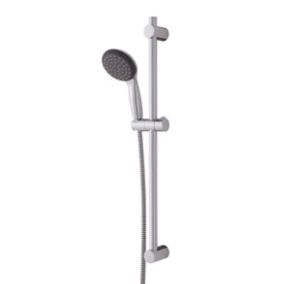 Kit de douche sans robinetterie avec douchette 2 jets + flexible + barre réglable, chrome, Grohe Vitalio Start 100