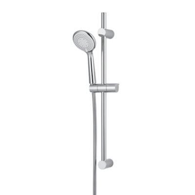 Set de douche avec barre télescopique et support orientable et réglable  avec finition chromée Maple Aquore - Habitium®
