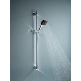 Kit de douche sans robinetterie avec douchette + flexible + barre chrome, Grohe Vitalio Comfort 100