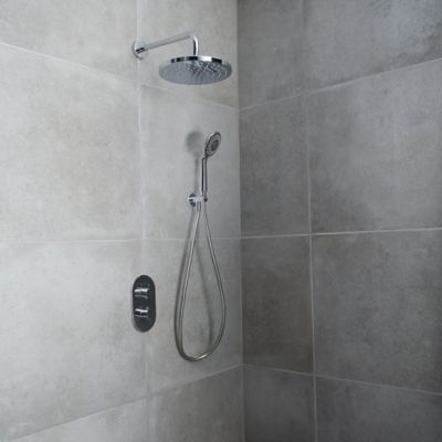 Kit de douche thermostatique à encastrer chrome GoodHome Cavally