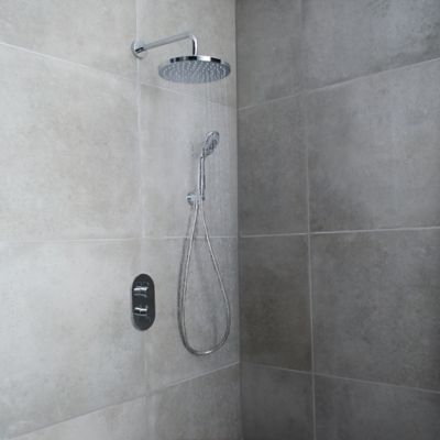 Kit de douche thermostatique à encastrer chrome GoodHome Cavally