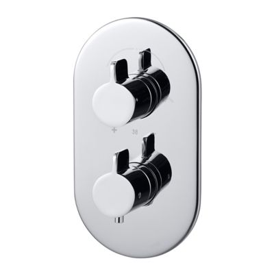 Kit de douche thermostatique à encastrer chrome GoodHome Cavally