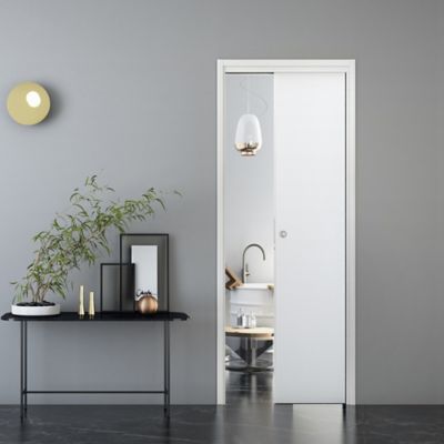 Kit de finition blanchi pour porte à galandage