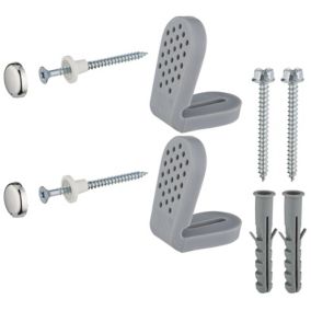 Kit de fixation abattant toilette attaches zinc et visserie - Centrakor