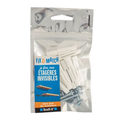 Kit de fixation étagères invisibles Scell-It "Je fixe"