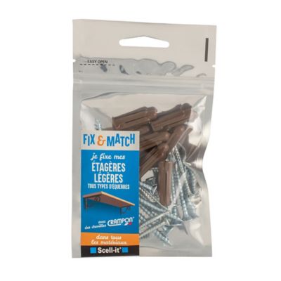 Kit de fixation étagères légères Scell-It "Je fixe"
