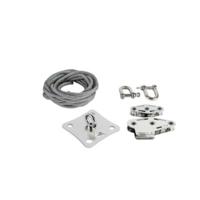 Kit de fixation pour voile d'ombrage Avec Poulies Corde Silver Maanta