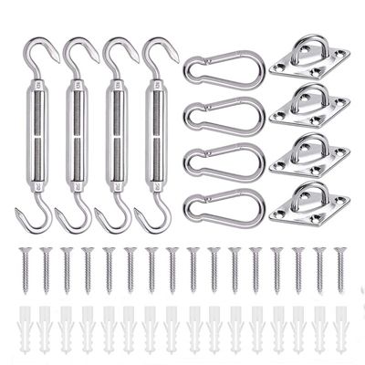Kit de fixation pour voile d'ombrage en acier inoxydable 304, triangle, carré, rectangle, 6 mm