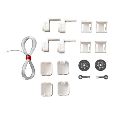 Kit de R¨¦paration pour Store Enrouleur, Plastique, Blanc, Tube 17-18mm, avec Embrayage, Support et Cha?ne ¨¤ Billes 89cm