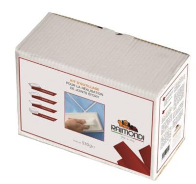Kit de jointoiement époxy - 1 taloche à joint "Verdina" + - 1 poignée velcro + 1 feutre blanc peu abrasif + 1 éponge en cellulose