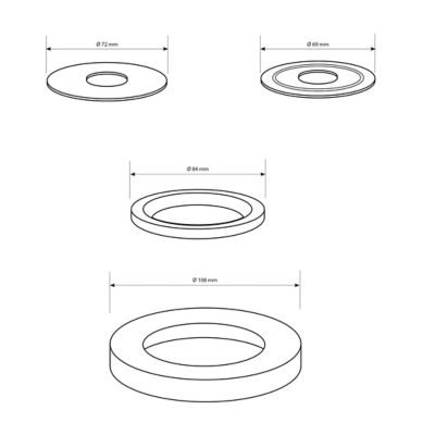 Kit de joints pour réservoir de toilette Flomasta