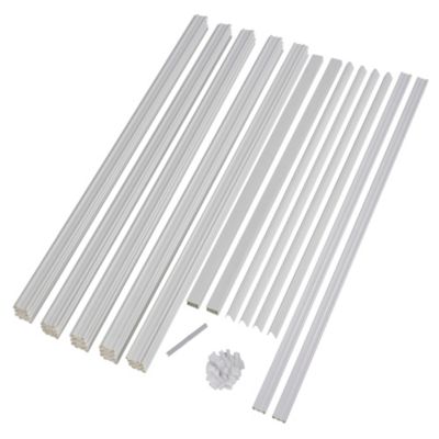 Kit de lamelles occultantes PVC blanc H.123 cm