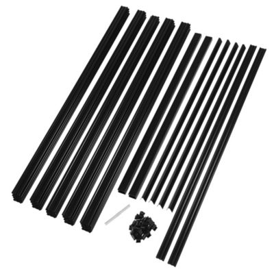 Kit de lamelles occultantes PVC noir H.123 cm
