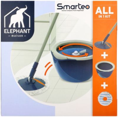 Kit de lavage Smarteo Elephant 1 balai + 1 housse + 1 seau