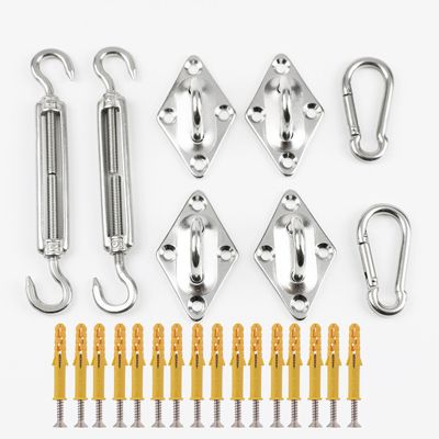 Kit de montage d'auvent, accessoires de voile d'ombrage, ensemble de montage de voile solaire en acier inoxydable 304