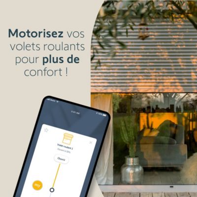 Kit de motorisation volet roulant fenêtre RMS 1700 – Radio io-homecontrol® - Somfy - Kit tout-en-un - Gagnez en confort - Compatible tous coffres
