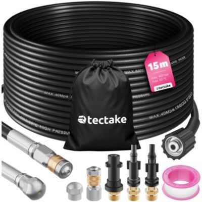 Kit de nettoyage et de débouchage de canalisations avec sac de rangement inclus noir