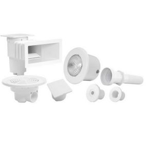 Kit de pièces à sceller AQUALUX pour piscine enterrée 10x5 - 12x6 béton