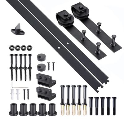 Kit de porte coulissante compatibilité porte d'une épaisseur de 35-45 mm et largeur max. 1 m charge max. 100 Kg acier brun foncé