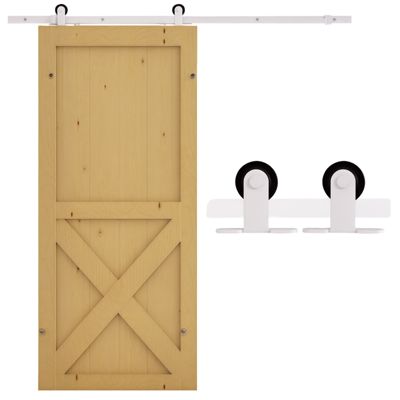 Kit de porte coulissante compatibilité porte épaisseur 35-45 ou 40-45 mm longueur rail 1,83 m charge max. 100 Kg acier blanc