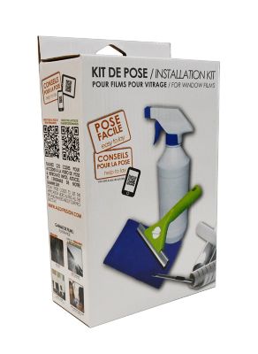 Kit de pose pour film adhésif vitrage