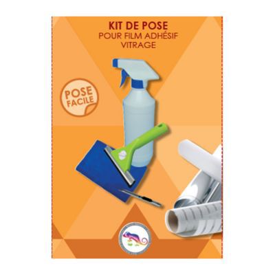 Kit de pose pour film adhésif vitrage