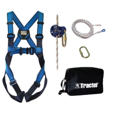 Kit de protection antichute complet pour travaux en hauteur Tractel Bleu M