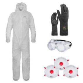 Kit de Protection Jardin Phytosanitaire EPI Combinaison Taille L, Lunettes et Gants de Protection Agriculture VITO