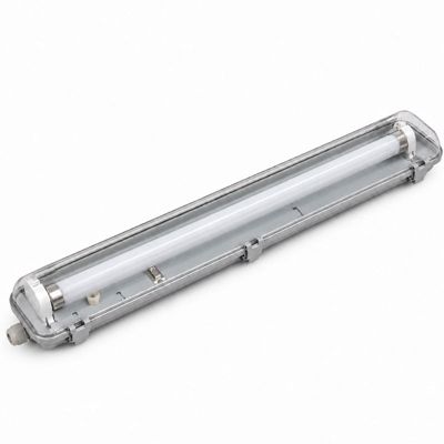 Kit de Réglette LED IP65 + Tube Néon LED 120cm T8 18W - Blanc Froid 6000K - 8000K - SILAMP