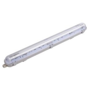 Kit de Réglette LED étanche + Tube Néon LED 60cm T8 9W - Blanc Froid 6000K - 8000K - SILAMP