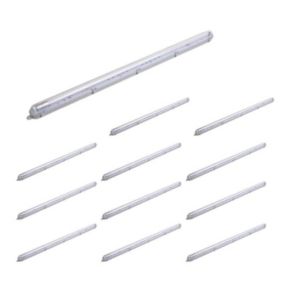 Kit de Réglette LED étanche + Tube Néon LED 60cm T8 9W (Pack de 12) - Blanc Froid 6000K - 8000K - SILAMP