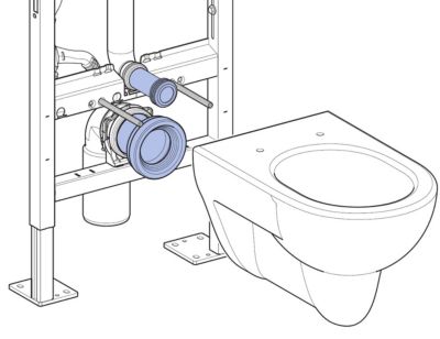 Kit de raccordement pour WC suspendu L. 18,5 cm avec joint thorique Geberit