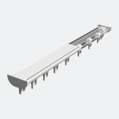 Kit De Rail à Rideaux Aluminium Magleva 1L Blanc, 300 Cm | Leroy Merlin